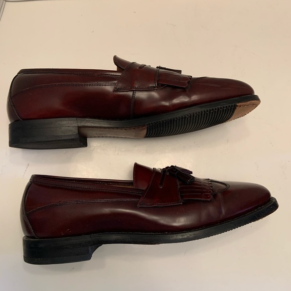 Johnston Murphy burgundy slip on wingtips 11.5M - Picture 6 of 10
